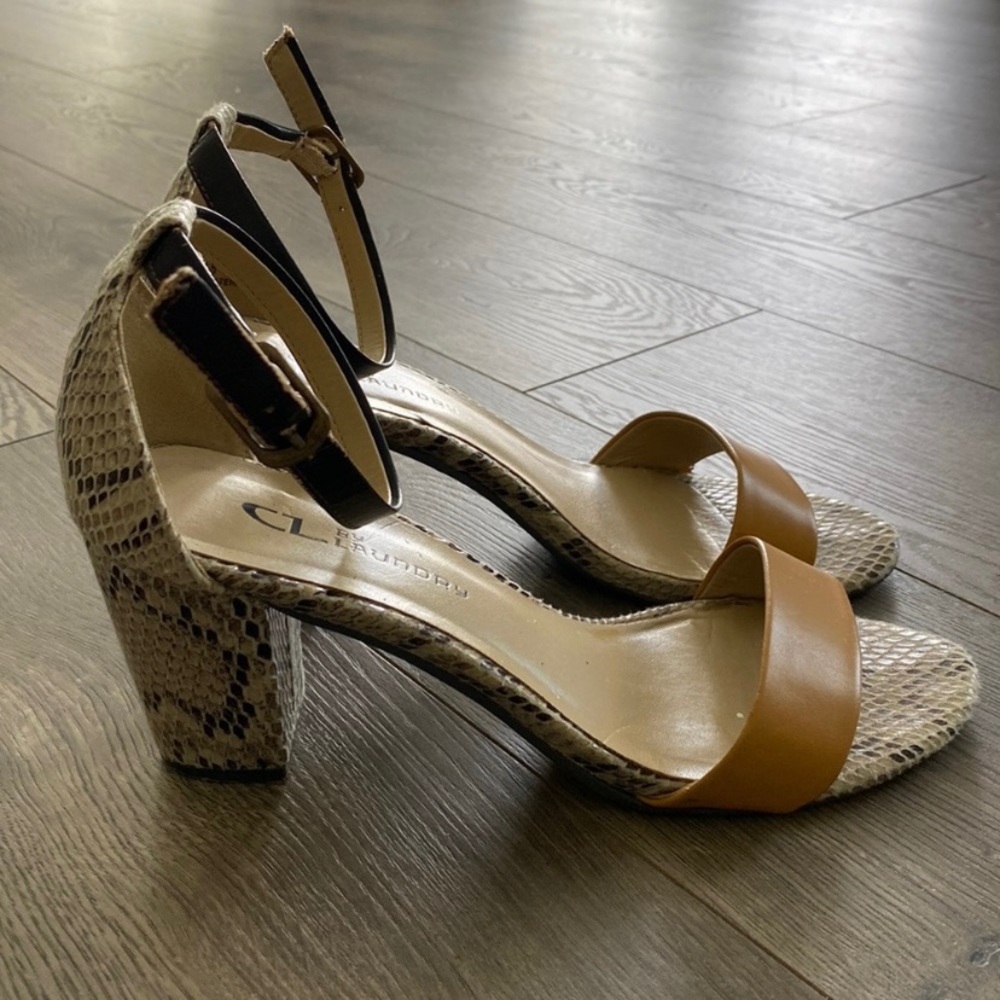 CL by Laundry block heel sandals